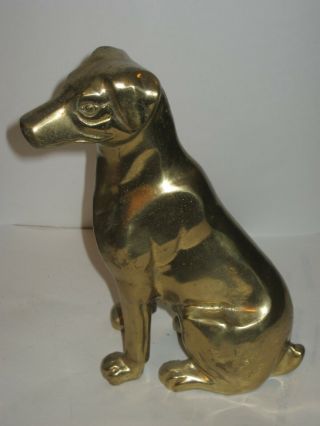 Vintage Large Heavy Solid Brass 3 Lbs.  Dog Greyhound? - Paperweight?