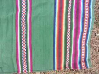 Peru Peruvian blanket Alpaca/Wool tapestry woven colorful South American ID 3 2