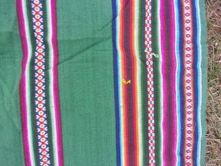 Peru Peruvian blanket Alpaca/Wool tapestry woven colorful South American ID 3 3