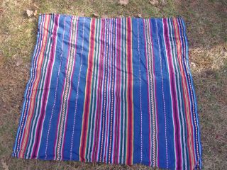 Peru Peruvian Blanket Alpaca/wool Tapestry Woven Colorful South American Id 1