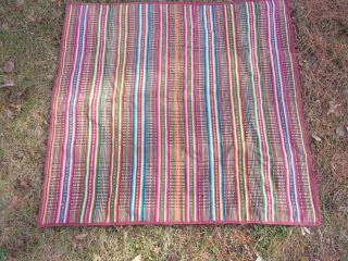 Peru Peruvian Blanket Alpaca/wool Tapestry Woven Colorful South American Id 5