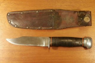 Vintage Wwii Us Navy " Mark 1 " Pal Rh 35 Fixed Blade Combat Knife W/sheath