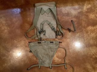WW2 Originial Us Army Haversack And PackTail Dated 1942 2