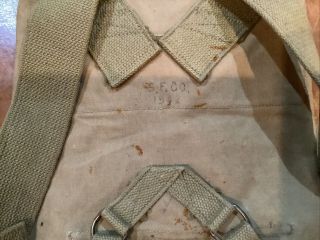 WW2 Originial Us Army Haversack And PackTail Dated 1942 3