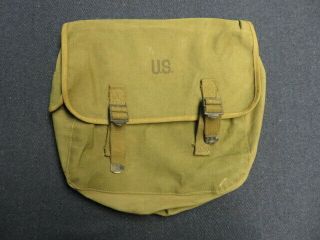 Wwii Us M1936 Musette Bag - - Marked “v.  C.  Co.  1944” -