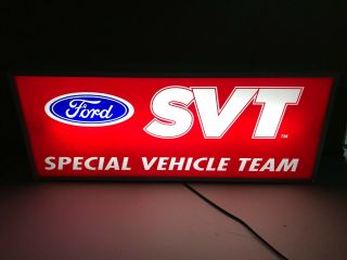 Large Lighted Ford Svt Dealer Sign Svt Cobra 5.  0 Fox Mustang Ford Motorsports