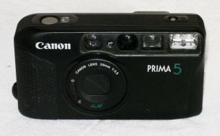 Vintage Compact 35mm Af Camera Canon Prima 5 Is One Vintage Compact 35