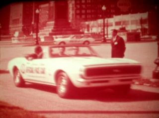 1967 Chevrolet Camaro Pace Car 16mm Movie Film: The Old Brickyard Indy 500 Race