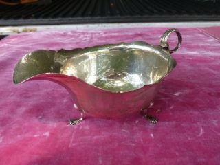 George Nelson And Ridley Hayes English Sterling Silver Gravy Boat Circa 1905