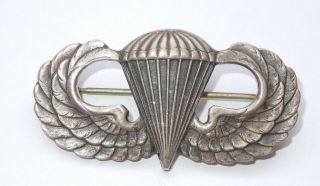 Wwii Us Army Airborne Parachutist Sterling Jump Wings Pin Back 101st 82nd 17th