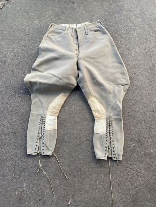 Pre - Ww2 Us Army Officer Private Purchase Riding Breeches (h737