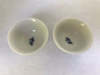 Vintage Made In Japan Set Of 2 Miniature Small Bowls Porcelain White