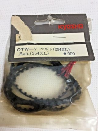 Kyosho Otw - 7 254xl Tooth Drive Belt Turbo Optima Mid Oem Kit Vtg Rare Og