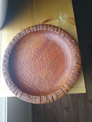 Ahnenerbe Third Reich Wwii Era German Carved Wooden Bread Plate