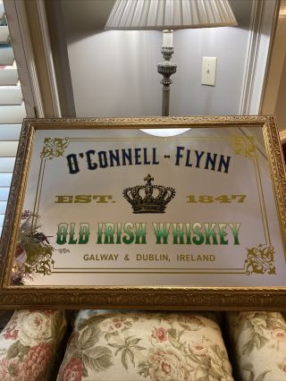 O’connell Flynn Old Irish Whiskey Pub Bar Mirror Galway & Dublin Ireland