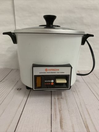Hitachi Automatic Rice Cooker Food Steamer 5.  6 Cup Model Rd - 405p White Vintage