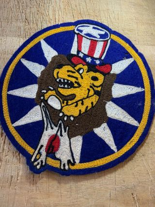 Wwii/post? Us Army Air Force Patch - Avg Flying Tigers/14th Aaf - Chenille