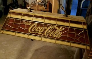 Vintage Coca Cola Billiard/pool Table Light Tiffany Style Numbered 3641