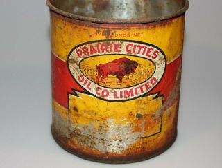 Vintage Buffalo Oil Can Tin Prairie Cities Oil Co Tin Winnipeg Manitoba