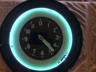 Glo Dial Neon Clock 27” X7” 1930’s