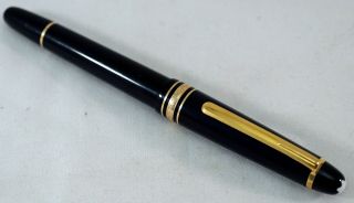Monteblanc Black & Gold Meisterstuck Fountain Pen 4810 14k Gold Nib
