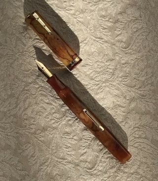 1930 Waterman Lady Patrician Fountain Pen,  Onyx,  14k Gold Nib,  Fine