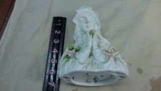 Vintage Porcelain San Francisco Music Box " Touch Of Rose " By Roman Virgin Mary