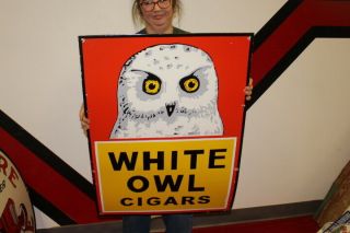 Large White Owl Cigars Tobacco Gas Oil 34 