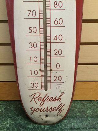 1950 ' s Coca Cola Metal Cigar Thermometer “Sign of Good Taste” 5