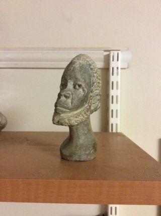 Vintage/antique Hand Carved African Marble Stone Bust Sculpture