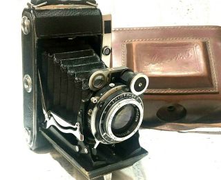 Vintage Camera Moskva - 5 5744232 Folding Rangefinder Soviet Film Camera 1957