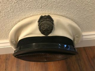 Wwii Bruning Army Air Force Field Fire Department Dress Hat & Badge Fireman