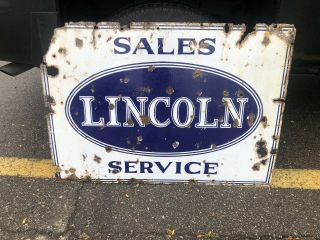 Lincoln Motor Cars Sales And Service Sign