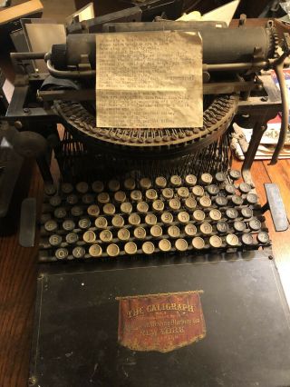 Antique Caligraph Machine No.  4.  American Writing Company.