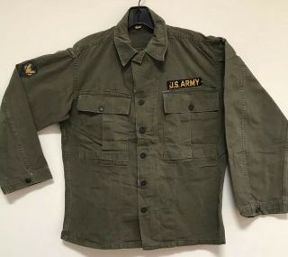 Wwii Us Army Cotton Hbt Herringbone Twill Combat Shirt Jacket 13 Star Button 36r