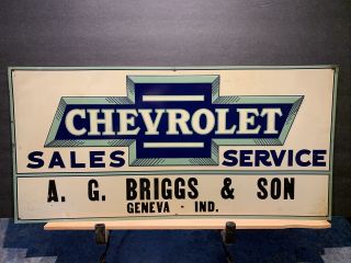 Vintage Chevrolet Sales And Service Sign