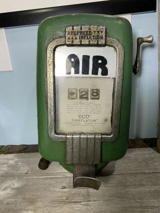 Vintage Eco Air Meter - Tireflator - Service Station Air Pump -
