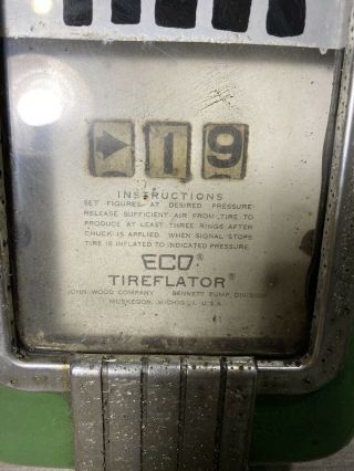 Vintage ECO Air Meter - Tireflator - Service Station Air Pump - 2