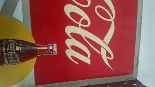 Vintage 1940 ' s Coca Cola Double sided Flange Sign 6