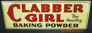 Clabber Girl The Healthier Baking Powder Double Sided Vintage Sign
