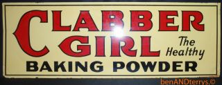 Clabber Girl The Healthier Baking Powder Double Sided Vintage Sign 5
