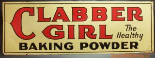 Clabber Girl The Healthier Baking Powder Double Sided Vintage Sign 6
