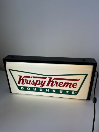 Vintage Krispy Kreme Doughnuts Lighted Sign 25 " X 12 " X 8 "