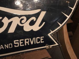 Ford Sales and Service Double Sided Porcelain Sign 4