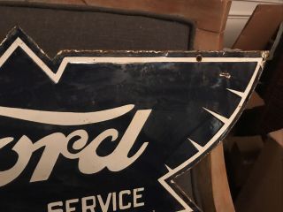 Ford Sales and Service Double Sided Porcelain Sign 5