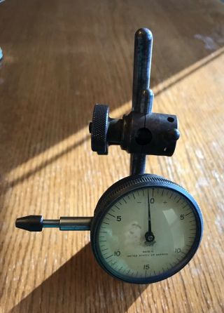 Vintage Heavy Duty Magnetic Base,  Rods 2 Starrett 57s Snugs And Dial Indicator