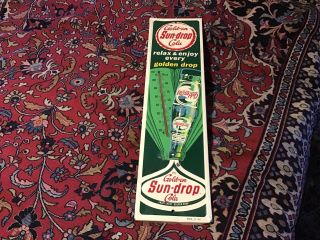 Vintage Sun - Drop Golden Girl Cola Advertising Thermometer Xlnt Colors