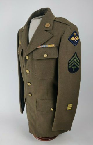Wwii Ww2 Us Army Air Corps Forces Far East Command Tech Sgt Tunic W/ Ribbons
