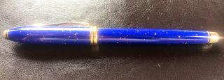 Cross Townsend Lapis Lazuli Limited Edition Fountain Pen 18k Gold Nib M,