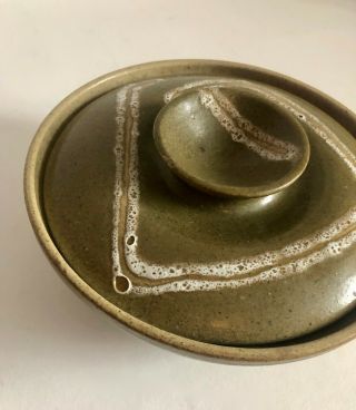 Vintage Edward (Ed) Oshier Studio Pottery Covered Bowl MCM 2